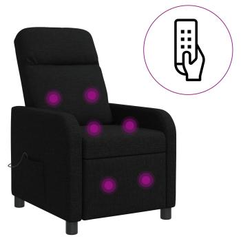 Massage Relaxsessel Schwarz Stoff