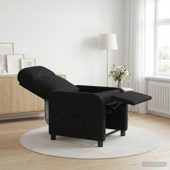 Massage Relaxsessel Schwarz Stoff