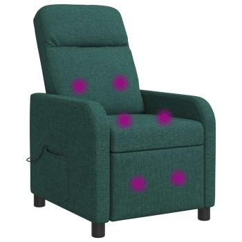 ARDEBO.de - Massage Relaxsessel Dunkelgrün Stoff