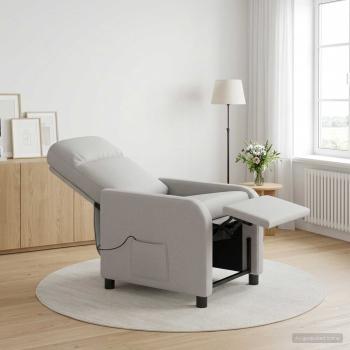 Massage Relaxsessel Wolkengrau Stoff