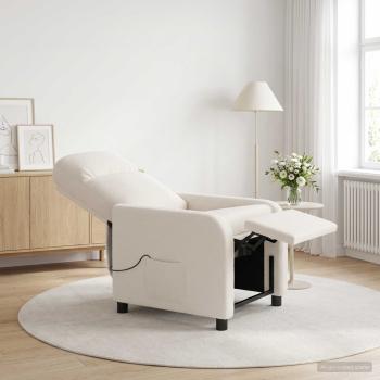 ARDEBO.de - Massage Relaxsessel Creme Boucl?