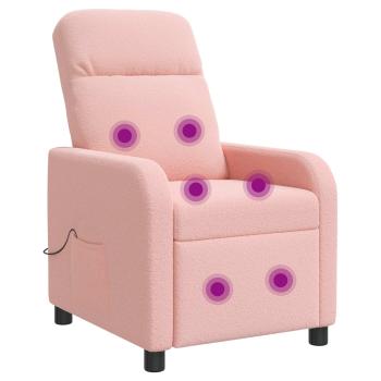 Massage Relaxsessel Rosa Bouclé
