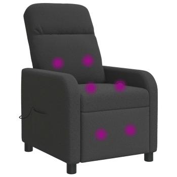 Massage Relaxsessel Dunkelgrau Boucl?