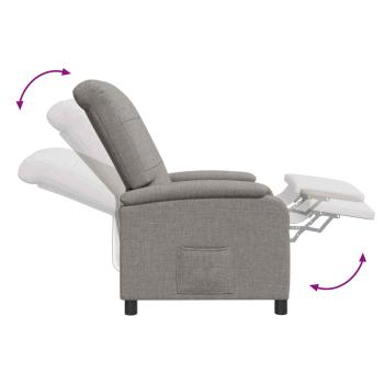 Liegesessel Taupe Stoff