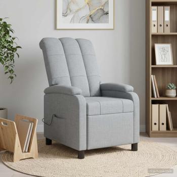 ARDEBO.de - Massage Relaxsessel Hellgrau Stoff