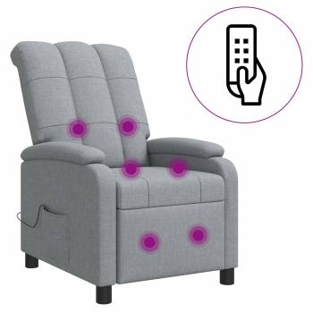 Massage Relaxsessel Hellgrau Stoff