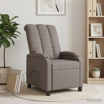 ARDEBO.de - Massage Relaxsessel Taupe Stoff