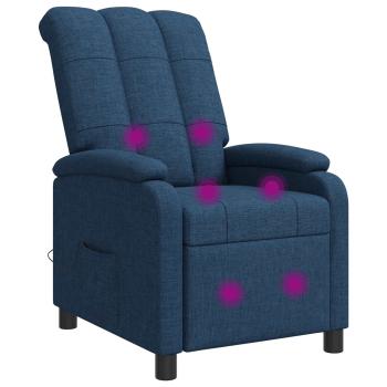 ARDEBO.de - Massage Relaxsessel Blau Stoff