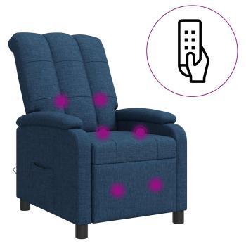 Massage Relaxsessel Blau Stoff