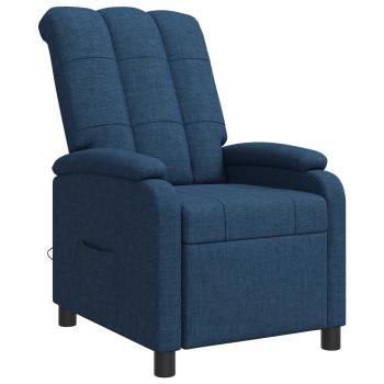 Massage Relaxsessel Blau Stoff
