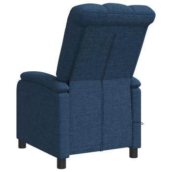 Massage Relaxsessel Blau Stoff