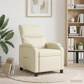 ARDEBO.de - Liegesessel Creme Kunstleder