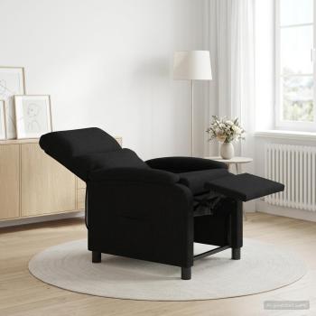 ARDEBO.de - Liegesessel Schwarz Stoff