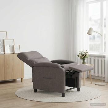 ARDEBO.de - Liegesessel Taupe Stoff