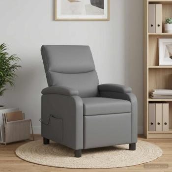 ARDEBO.de - Massage Relaxsessel Grau Kunstleder