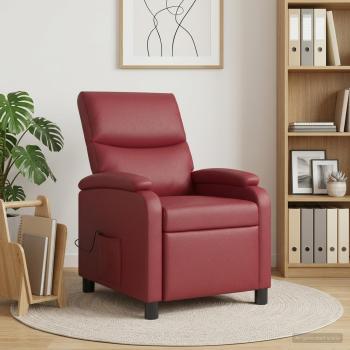ARDEBO.de - Massage Relaxsessel Weinrot Kunstleder
