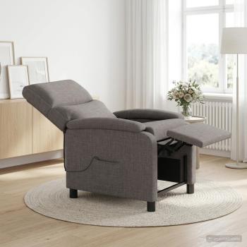 ARDEBO.de - Massage Relaxsessel Taupe Stoff