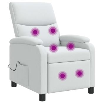 ARDEBO.de - Massage Relaxsessel Weiß Stoff