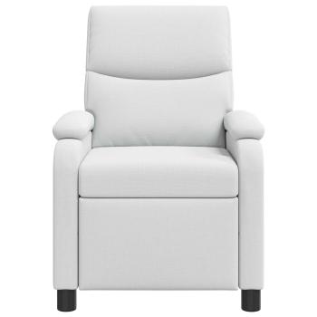 Massage Relaxsessel Weiß Stoff