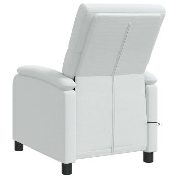 Massage Relaxsessel Weiß Stoff