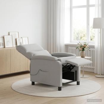 ARDEBO.de - Massage Relaxsessel Wolkengrau Stoff
