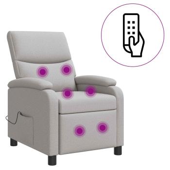 Massage Relaxsessel Wolkengrau Stoff