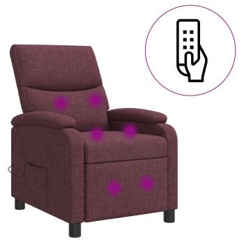 Massage Relaxsessel Lila Stoff
