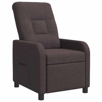 Liegesessel Dunkelbraun Stoff