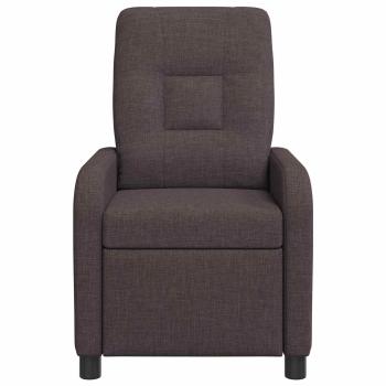 Liegesessel Dunkelbraun Stoff
