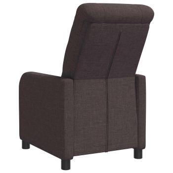 Liegesessel Dunkelbraun Stoff