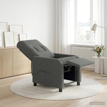 ARDEBO.de - Massage Relaxsessel Dunkelgrau Stoff