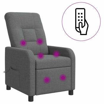 Massage Relaxsessel Dunkelgrau Stoff