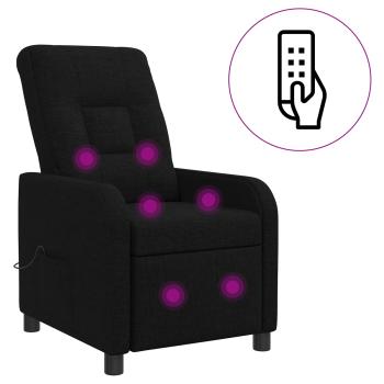 Massage Relaxsessel Schwarz Stoff