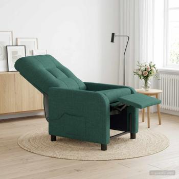Massage Relaxsessel Dunkelgrün Stoff