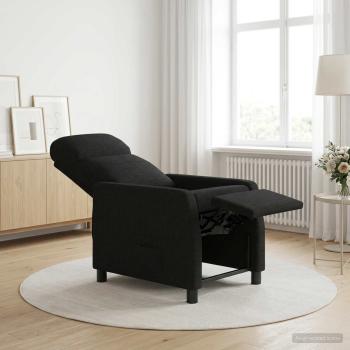 ARDEBO.de - Liegesessel Schwarz Stoff