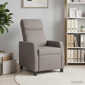 ARDEBO.de - Liegesessel Taupe Stoff