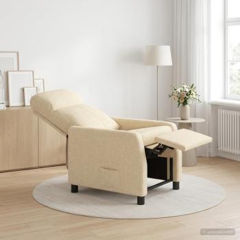 Liegesessel Creme Stoff