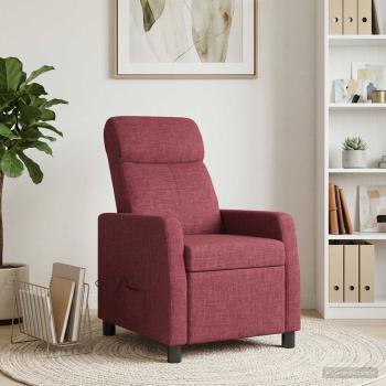 ARDEBO.de - Massage Relaxsessel Weinrot Stoff