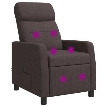 ARDEBO.de - Massage Relaxsessel Dunkelbraun Stoff