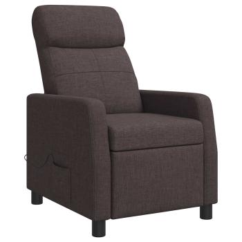 Massage Relaxsessel Dunkelbraun Stoff
