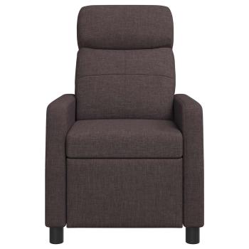 Massage Relaxsessel Dunkelbraun Stoff