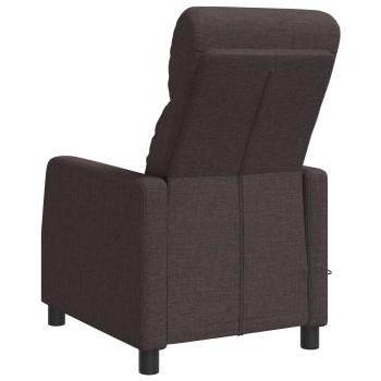 Massage Relaxsessel Dunkelbraun Stoff