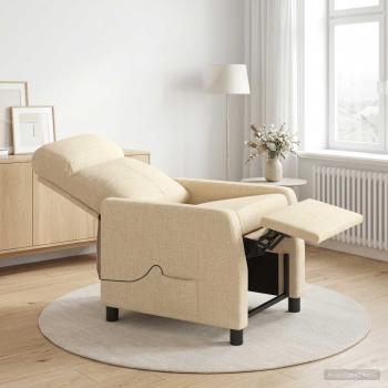 ARDEBO.de - Massage Relaxsessel Creme Stoff