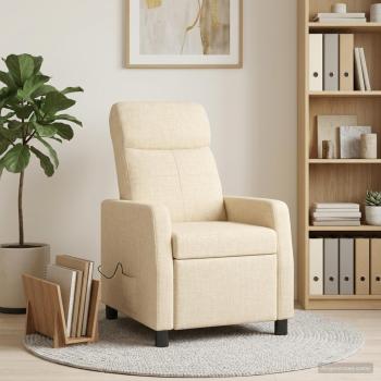 Massage Relaxsessel Creme Stoff