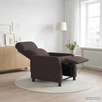 ARDEBO.de - Liegesessel Dunkelbraun Stoff