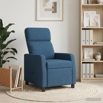 ARDEBO.de - Liegesessel Blau Stoff