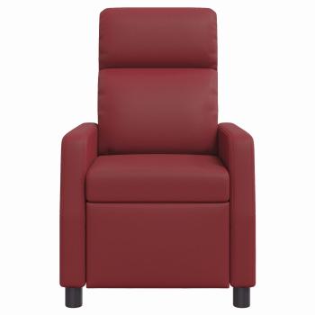 Massage Relaxsessel Weinrot Kunstleder