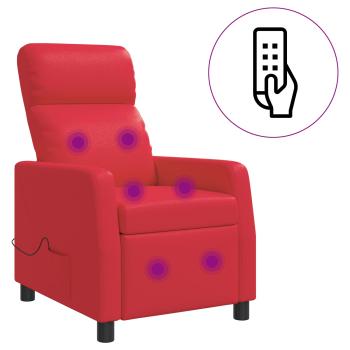 Massage Relaxsessel Rot Kunstleder
