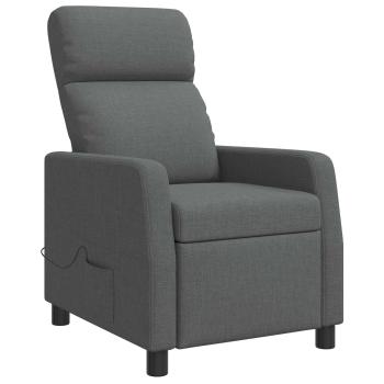 Massage Relaxsessel Dunkelgrau Stoff
