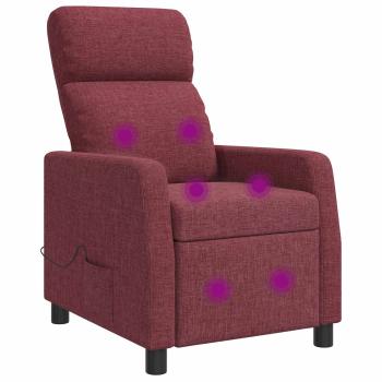 ARDEBO.de - Massage Relaxsessel Weinrot Stoff